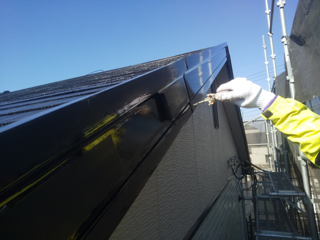 つくば市アパート破風板塗装